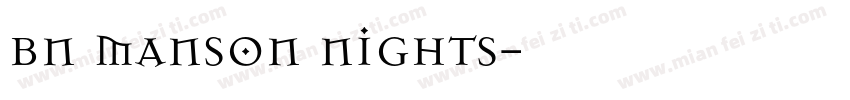 bn manson nights字体转换